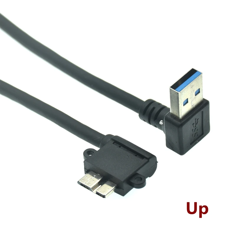 USB 3.0 90-Degree Right Angle Data Charging Cable for HDD Case with A Male to Micro B Male Adapter Description Image.This Product Can Be Found With The Tag Names Computer Cables Connecting, Computer Peripherals, Data charging cable, PC Hardware Cables Adapters