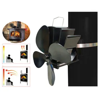 

Stove Fan Low Noise Wall Mounted Thermal Heat Hanging Warm Fireplace Equipment