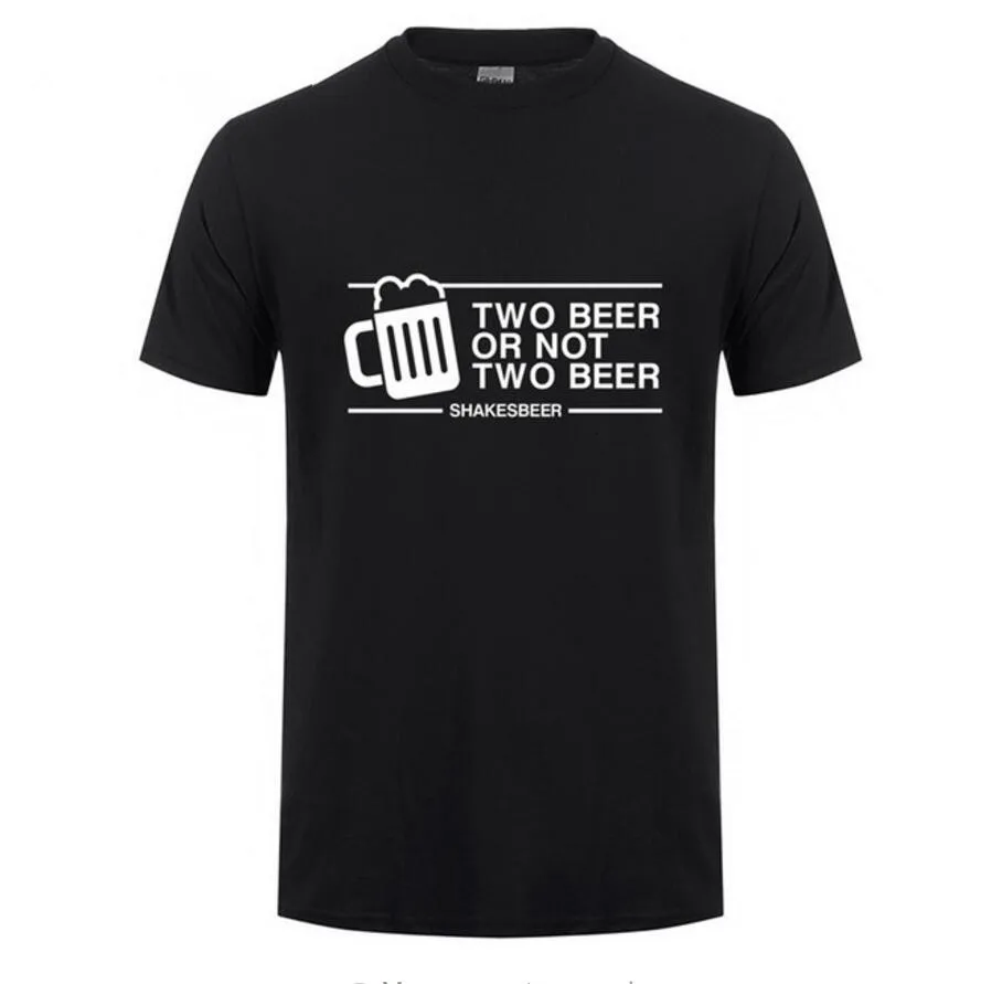 asthepicture One yona, новинка, S-6XL размера плюс, креативная Мужская футболка, два пива или нет, два пива, Shakesbear, с принтом, уникальная забавная Мужская футболка - Цвет: asthepicture