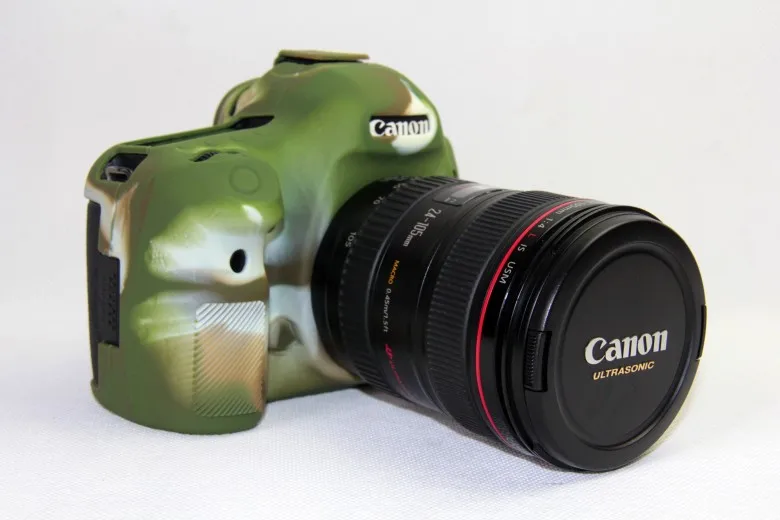 Green Чехол для камеры Canon 5D III 5D 3 мягкий силиконовый резиновый защитный чехол для камеры видео сумка 1 шт - Цвет: Green