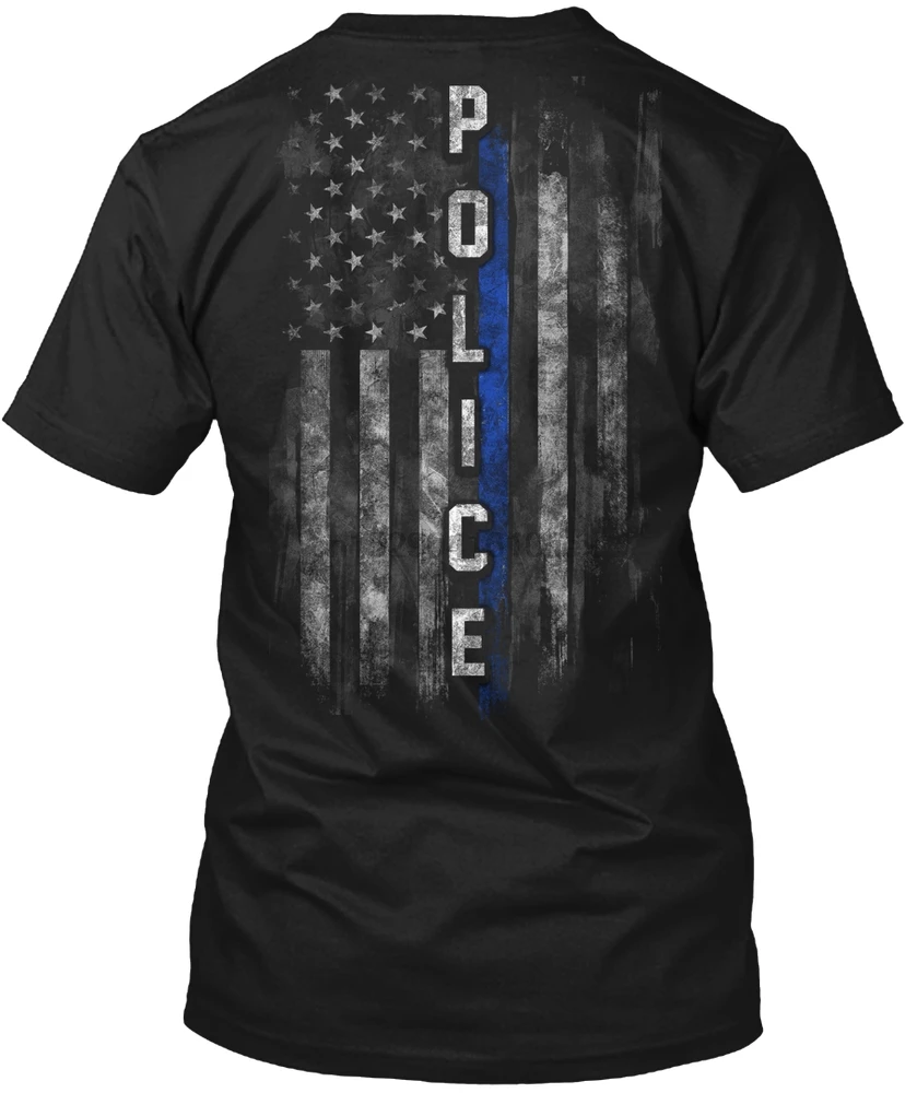 Men t shirt Thin Blue Line Police Flag(1) tshirts Women t-shirt |