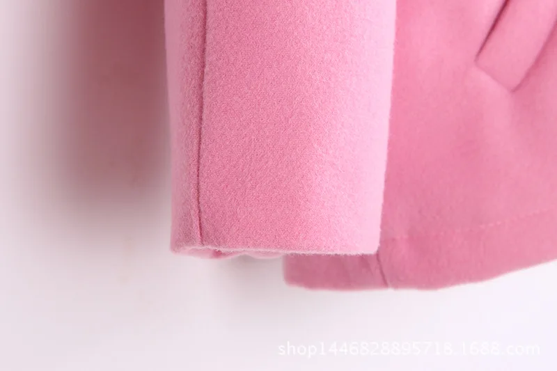 Girls Woolen Coat European And American Style Woolen Cloth GIRL'S Coat Autumn And Winter New Style Kids' Coat