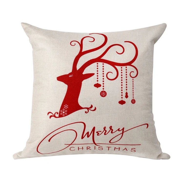 pillowcase 15 45*45 см Рождественская наволочка Чехлы Рождественский орнамент на Рождество Декор для дома Рождество Декор Noel Navidad год - Цвет: pillowcase 15