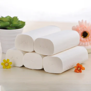 

Hot 12pcs Coreless Toilet Paper Roll Household 4-layer Thickened Soft Safe Wood Pulp Toilet Roll D6
