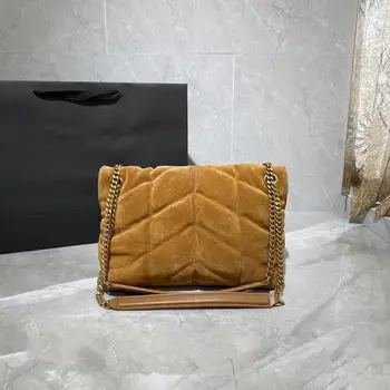 

Autumn and winter top quality luxury handbags imported cowhide fabric matte texture retro original hardware 1:1 shoulder bag mes