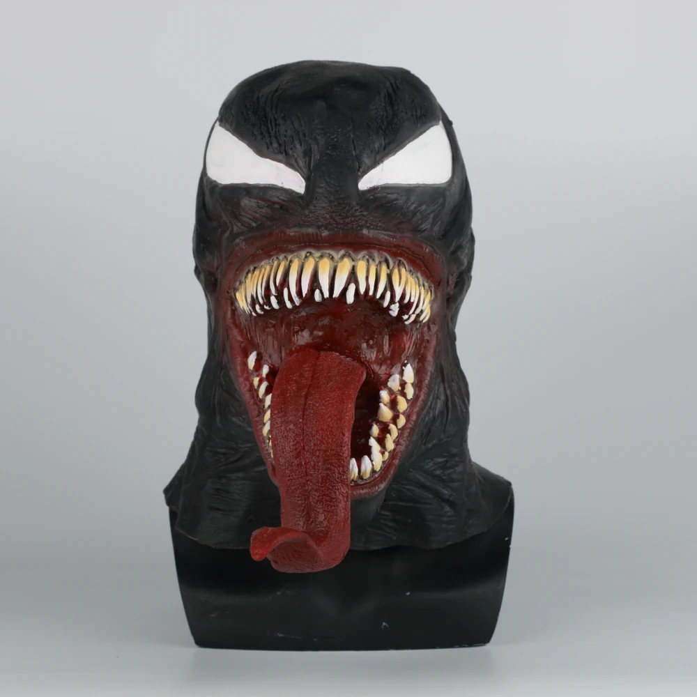 Spider-Man The Venom Mask Cosplay Spider Man Edward Brock Dark Superhero Venom Latex Masks Helmet Halloween Party Props