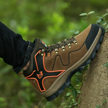 

Chiang Men 39 s Hiking Boots Chelsea Warm Cowboy Lether Camo Sneakers For Outdoor Climbing Trekking Sports Work Shoes