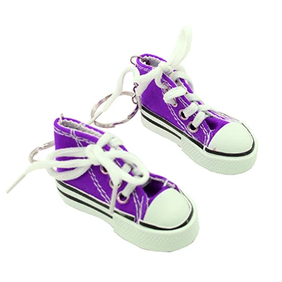 Electric vehicle foot support Bicycle foot support Motorcycle foot support Side Kickstand Stand Mini shoes Shoe key chain Purple-2