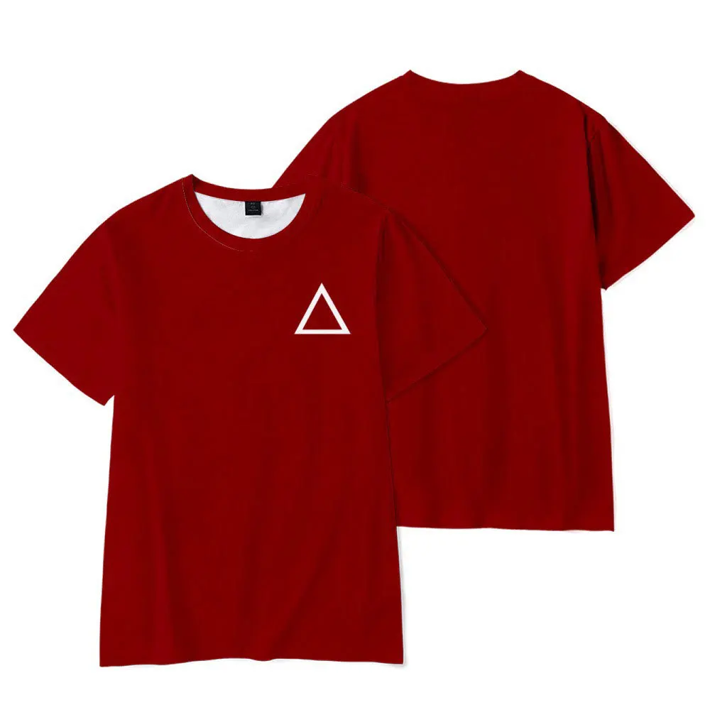 Summer Squid Game Men T-Shirt 3D printing Fashion Movement O-Neck Oversized T-Shirt Casual All-Match Short Sleeve Top