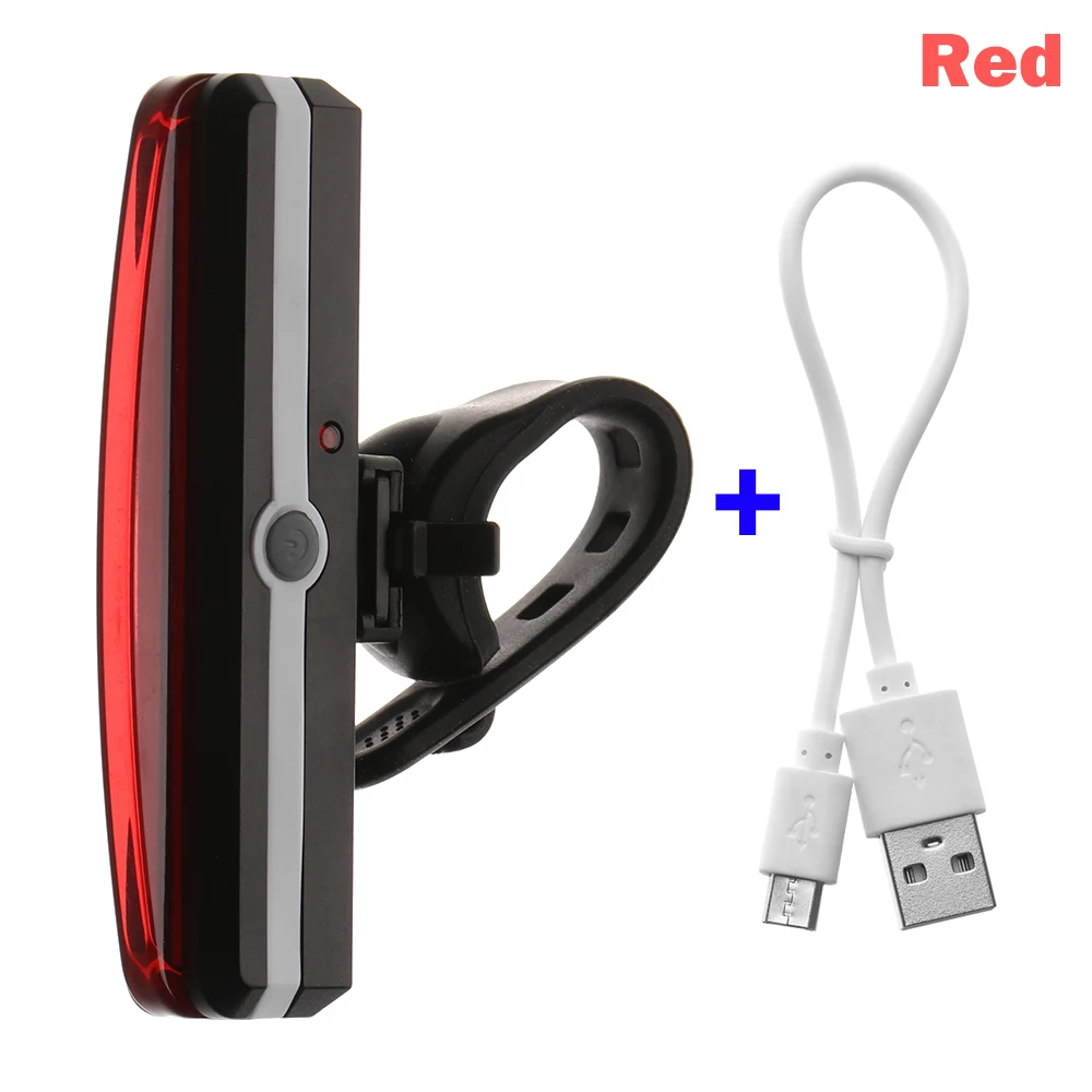 Горячая USB Перезаряжаемые светодиодный велосипед Велоспорт велосипед передний задний светильник головной светильник лампа для вспышки Предупреждение ночника для верховой езды безопасности - Цвет: Красный