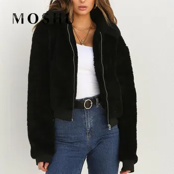 

Winter Jacket Women Teddy Coat 2020 Autumn Warm Soft Zipper Faux Fur Female Plush Fur Overcoat Casual Outerwear Chaqueta Mujer