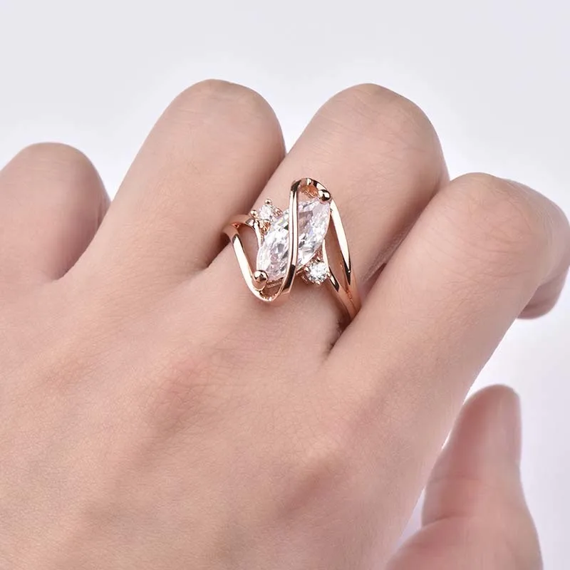 Bague Ringen 925 пробы Серебряное женское кольцо с кубическим цирконием кольцо в геометрической форме Роскошные ювелирные изделия для женщин Свадебная вечеринка