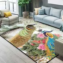 160*230 см Большой размер скандинавский ковер с рисунком пером для гостиной спальни прикроватное одеяло дверной коврик открытый молитвенный салон домашний Коврик для пола