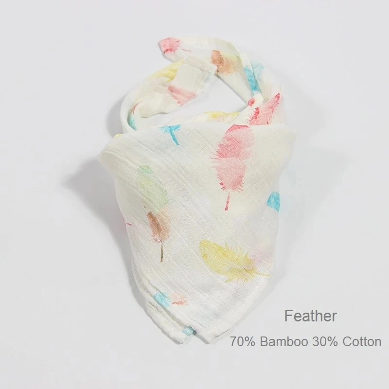 Organic Cotton/Bamboo Cotton Muslin Swaddles Wrap Burpy Towel Scarf Bibs Muslin Baby Blankets Newborn Diaper Pielucha 60*60cm 4