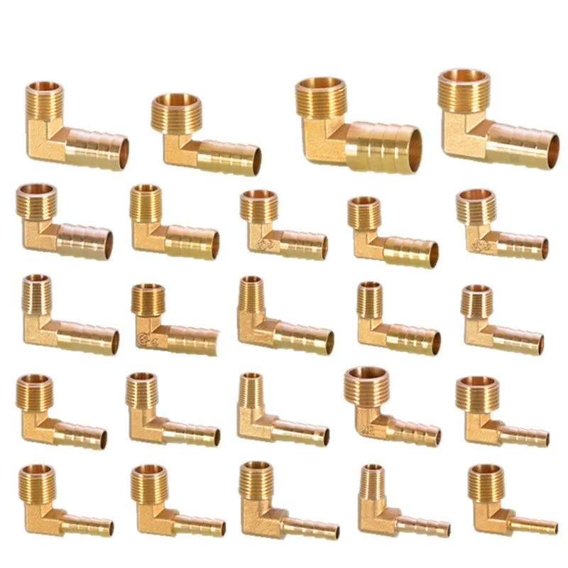 Brass Hose Barb Fitting Elbow 6mm16mm Tail to 1/8" 1/4" 3/8" 1/2" BSP