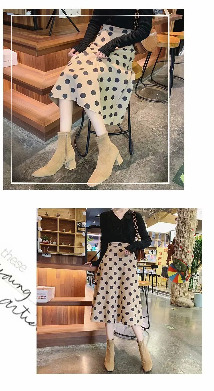 Chaussures femme/ г. Модные зимние Ботинки martin из флока на молнии с квадратным носком до середины икры плюшевые ботинки на не сужающемся книзу массивном каблуке