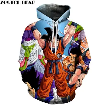 

3d Dragon Ball Hoodies Men Goku Sweatshirt Hooded Anime Pullover Quality Brand Hoodies Harajuku Printed Fashion Tracksuit Coats