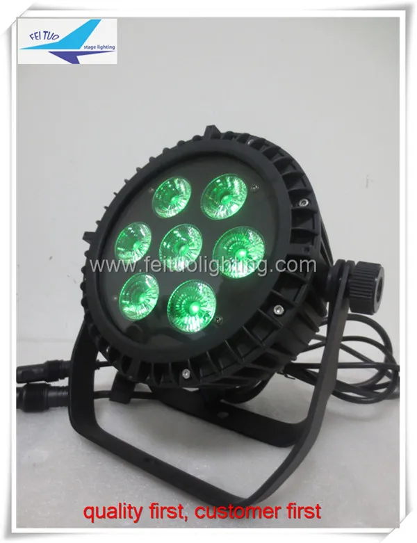 E-8lights с чехлом сценический свет DMX512 эффект Led Par Открытый 7x10 Вт RGBW 4 в 1 Quad Led Par свет IP65 для DJ вечерние свадебные
