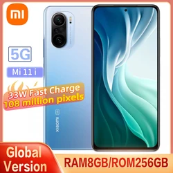 Xiaomi – Smartphone Mi 11i 5G, Version globale, 8 go + 256 go, Snapdragon 888 huit cœurs, plein écran 108mp 120HZ, Charge rapide 33W, NFC 