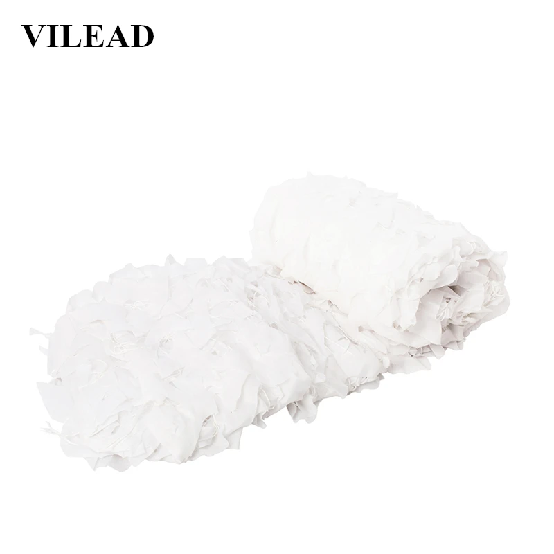 VILEAD 2x3M 4x5M White Camouflage Net Hunting Camo Netting Camping Military Sun Shelter Tent Shade Net Car Awning Shelter