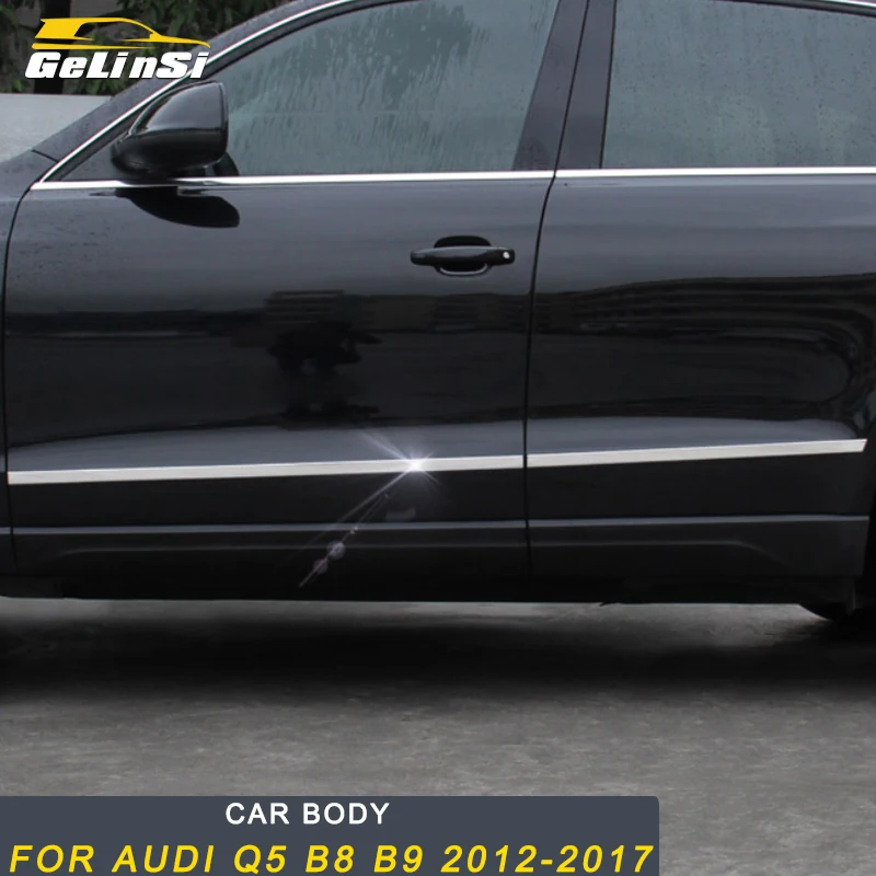 Gelinsi для Audi Q5 B8 B9 2012- автомобильный Стайлинг двери ворота боковой корпус накладка рамка наклейка хром внешние аксессуары