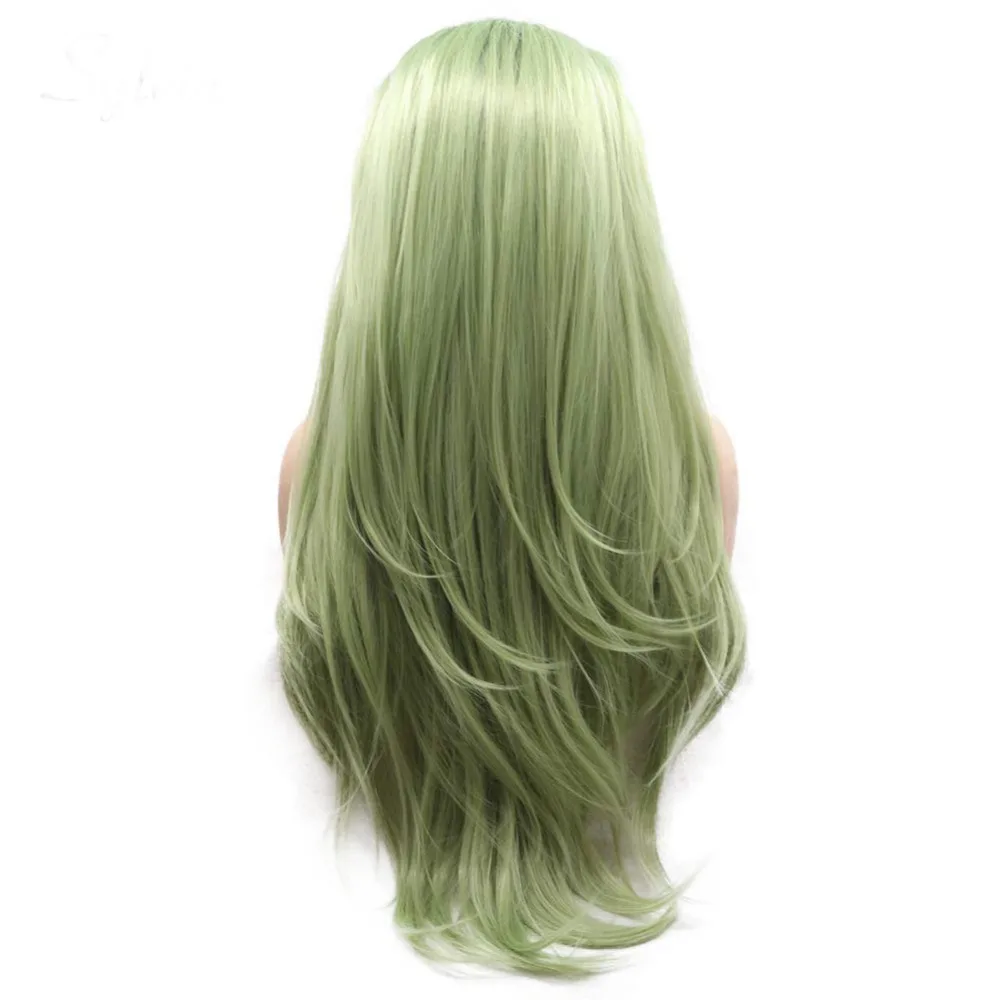 24 inch green wig