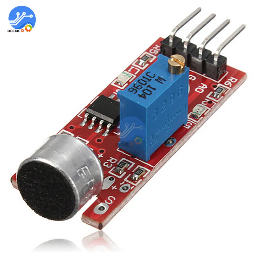 Высокочувствительный микрофон звук сенсор модуль обнаружения для Arduino AVR PIC 5 В DC ПИТАНИЕ модуль аналогового вывода