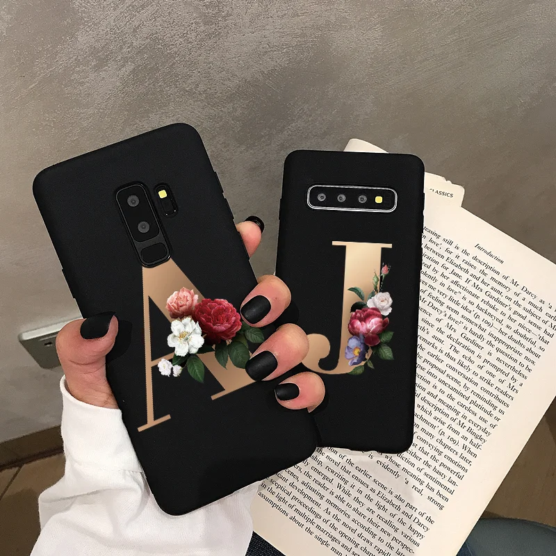 Модные футболки с буквами и пары чехол для Samsung Галактики A8 A7 2018 A70 A50 A40 A30 A20e