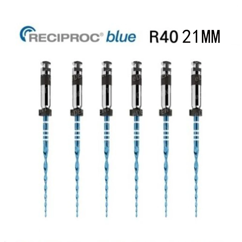 R40 21MM 21 мм стоматологические синие Reciproc файлы endodontic один файл endo niti файлы использовать для очистки корневого канала стоматология endo инструмент - Цвет: R40 21MM