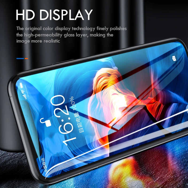 ZNP 100D защита экрана закаленное стекло для iPhone 7 8 6 6s Plus 11 защитное стекло на iPhone X XS 11 Pro Max XR стекло