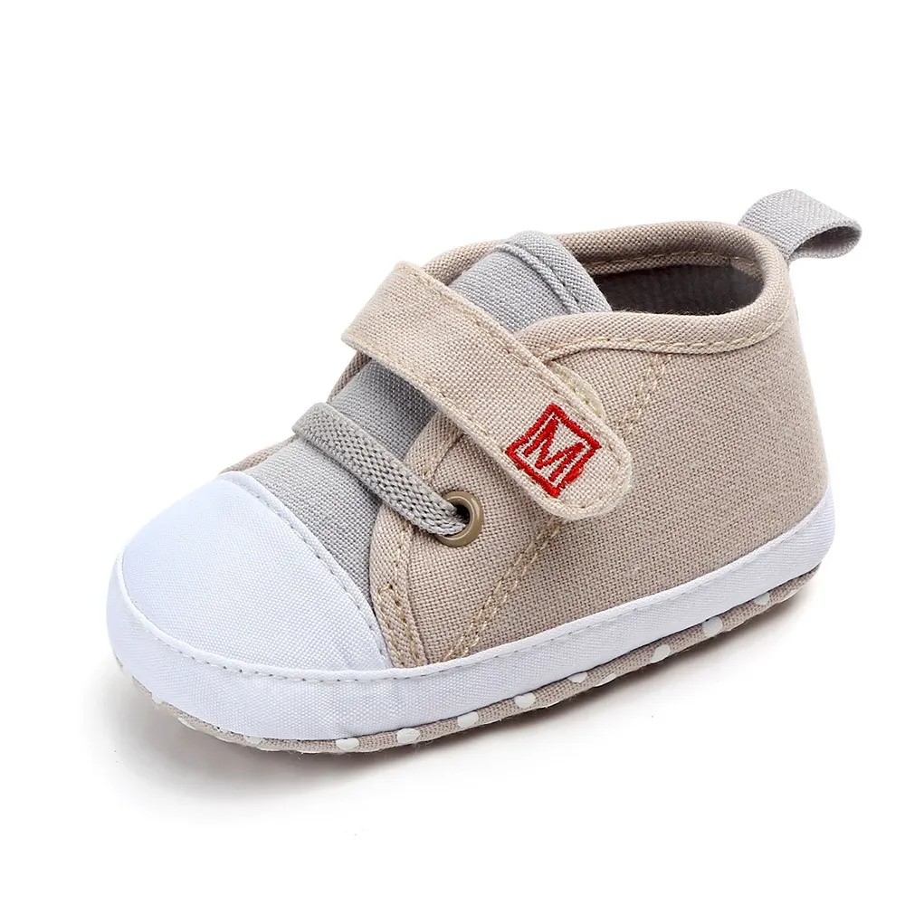 Baby Shoes 2019Top New Newborn Baby Cute Boys Girls Canvas Letter First Walkers Soft Sole Shoes For Children Baby Schoenen