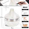 300ML USB humidificateur d'air diffuseur d'arôme électrique brume bois Grain huile aromathérapie Mini ont 7 LED lumière pour voiture maison bureau ► Photo 3/6