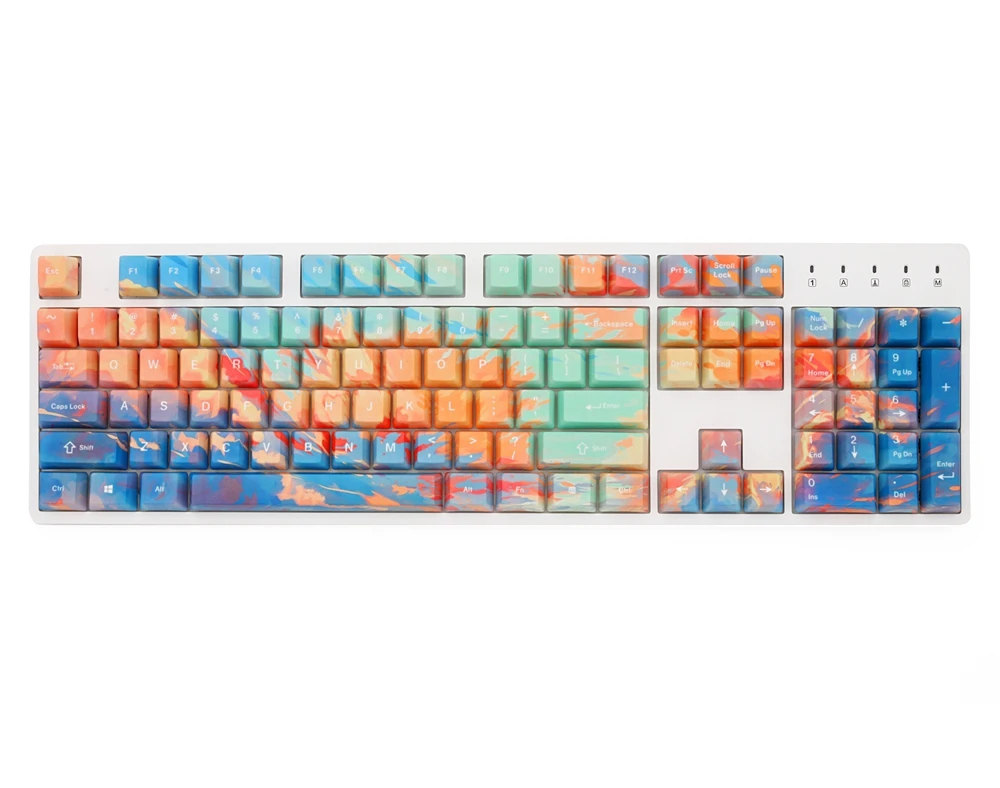 OMO OEM профиль по всему красителю Sub Keycap петля заката свечение для механической