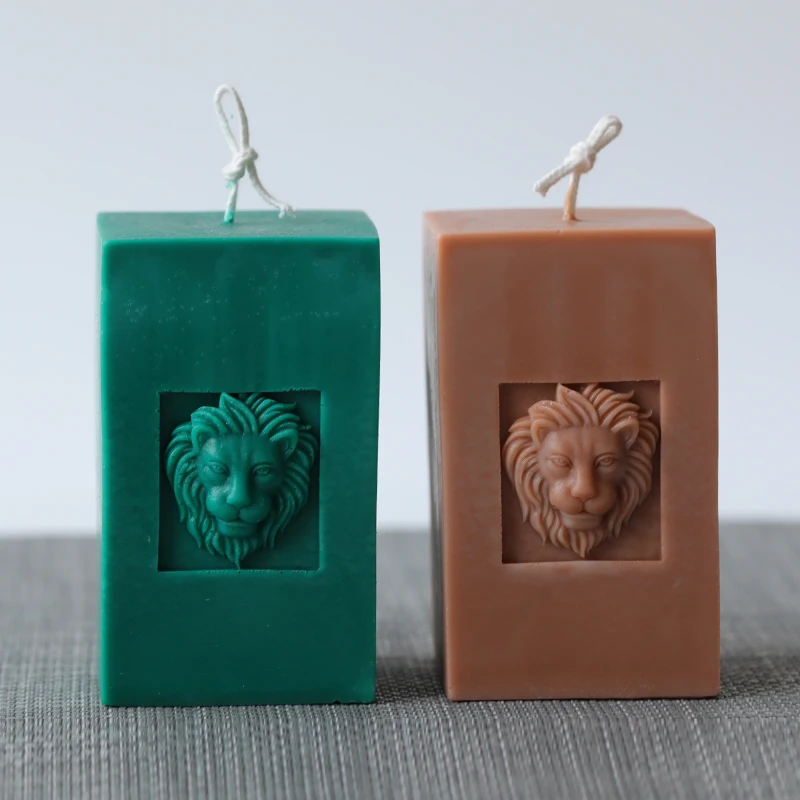 

PRZY European Retro Mould Lion Head Candle Molds Creative Candle Aroma Soap Mold Silicone Clay Resin Moulds