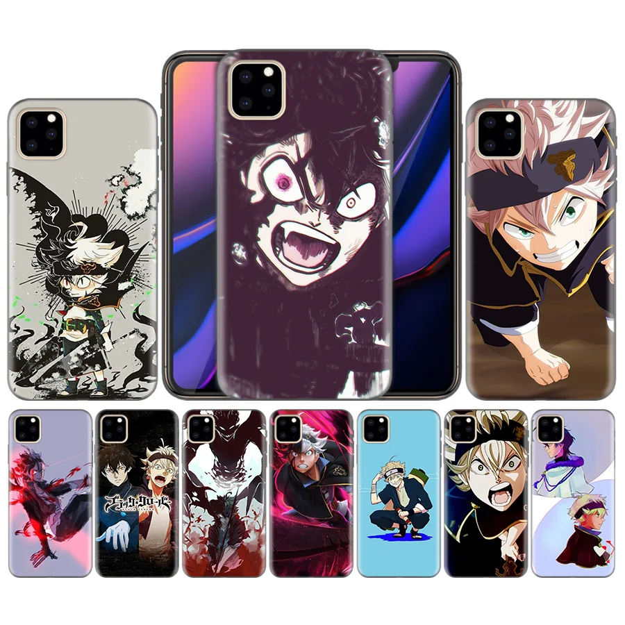 

Black Clover Anime Silicone Case Cover For iphone 11 11Pro XR XS Max X 7 8 6 6S Plus 5 5S 5C SE 7+ 8+ 6+ 6s+ Fundas Capa Couqe