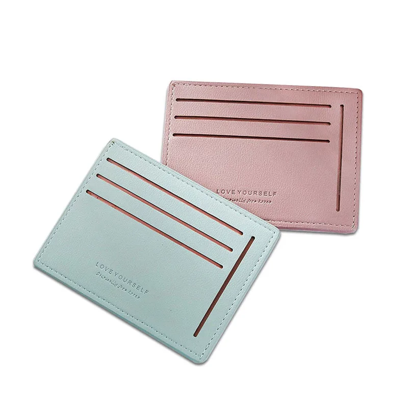 

New Style Korean-style Multi Card Bit-Style Customizable Women's Ultra-Thin Creative Card Clamp Simple Card Wallet