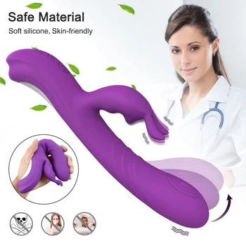 2022 Wiggling Rabbit Vibrator Mimic Finger For Women Clitoris Powerful G-Spot Stimulator Quiet Sex Toys Female For Adults 3
