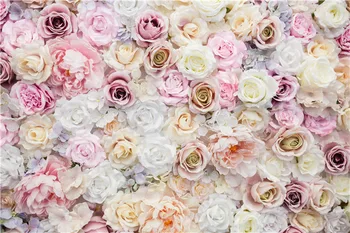 

SHENGYONGBAO Vinyl Custom Valentine day Photography Backdrops Prop Floral Rose Wooden Photo Studio Background F191220-23