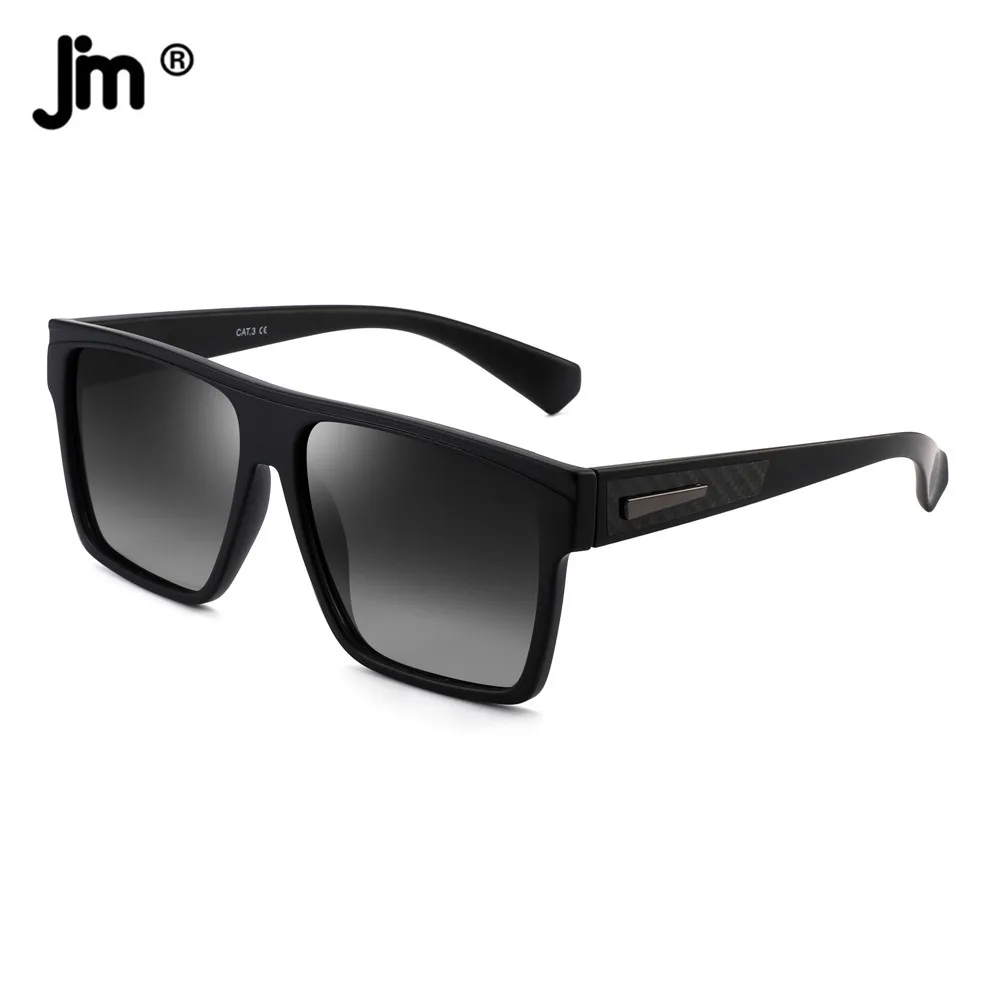 Gafas de sol polarizadas cuadradas de gran tamaño Retro para mujer y hombre, lentes de sol polarizadas de diseño de marca para conducir, grandes y grandes, negras