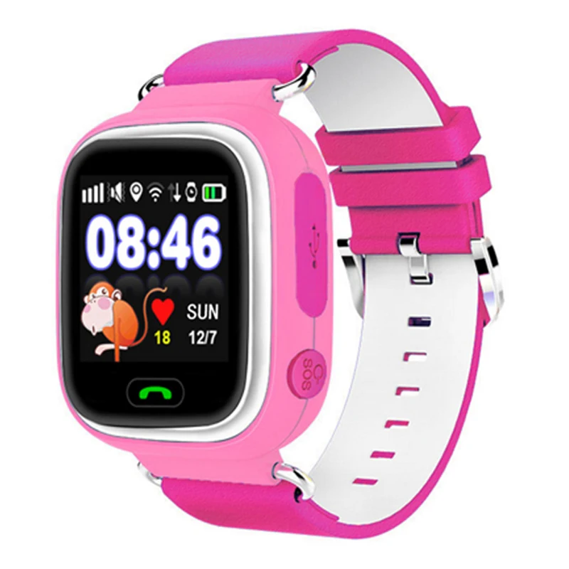 Q90 Детские умные часы, браслет с сенсорным gps, wifi, трекер, SIM, SOS, вызов, чат, Детские умные часы, браслет, подарок - Цвет: 4