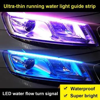 

1 Piece Ultra-Thin car LED Daytime Running Light Soft Tube LED Strip Colorful Water Light Guide Car Light Strips Light Strip CSV