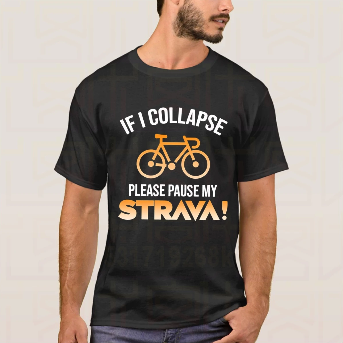Newest 2020 Summer Cycling Fans Logo If I Collapse Please Pause My Strava 100% Cotton Casual T Shirt Homme Tops Tees S-4XL | Мужская