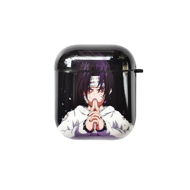 Наруто Чехол для Apple airpods 1 2 pro Мода Аниме SASUKE наушники защитная крышка с keychian аксессуары показать светильник питания