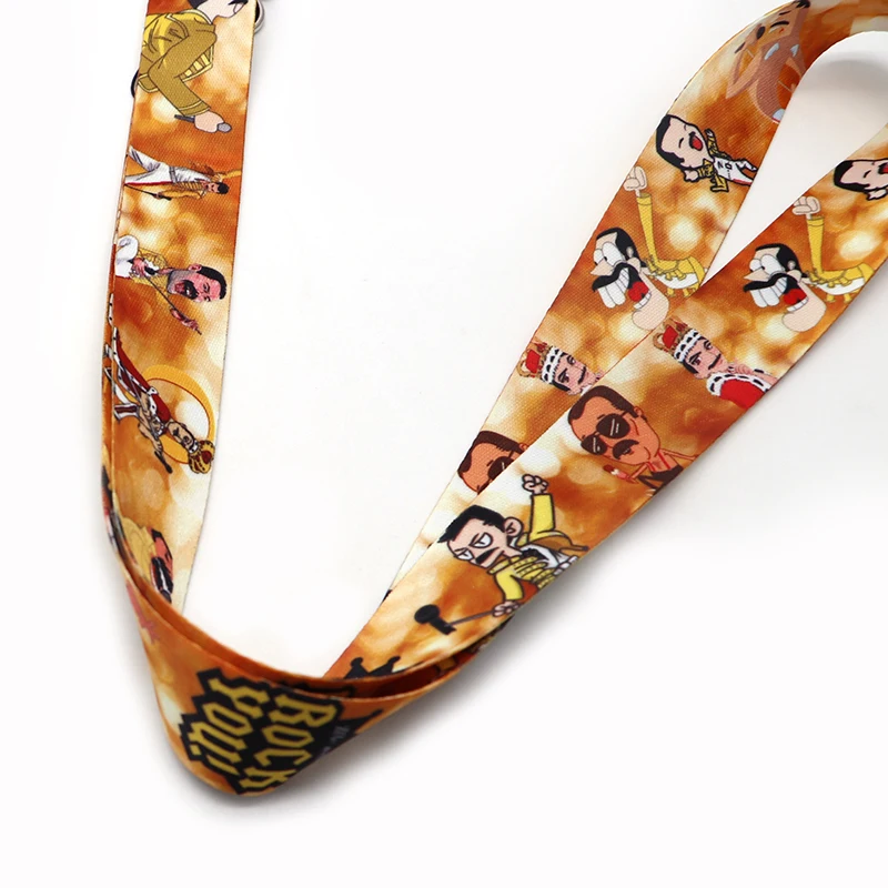 Freddie Mercury Theme Lanyard Creative Mobile Phone Neckband Document Badge Holder DIY Lanyard Hanging Key Strap S112