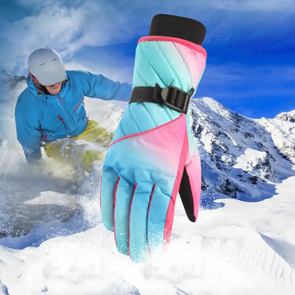 Outdoor Winter Touch Screen Women Gloves Warm Waterproof Windproof Snow Mittens