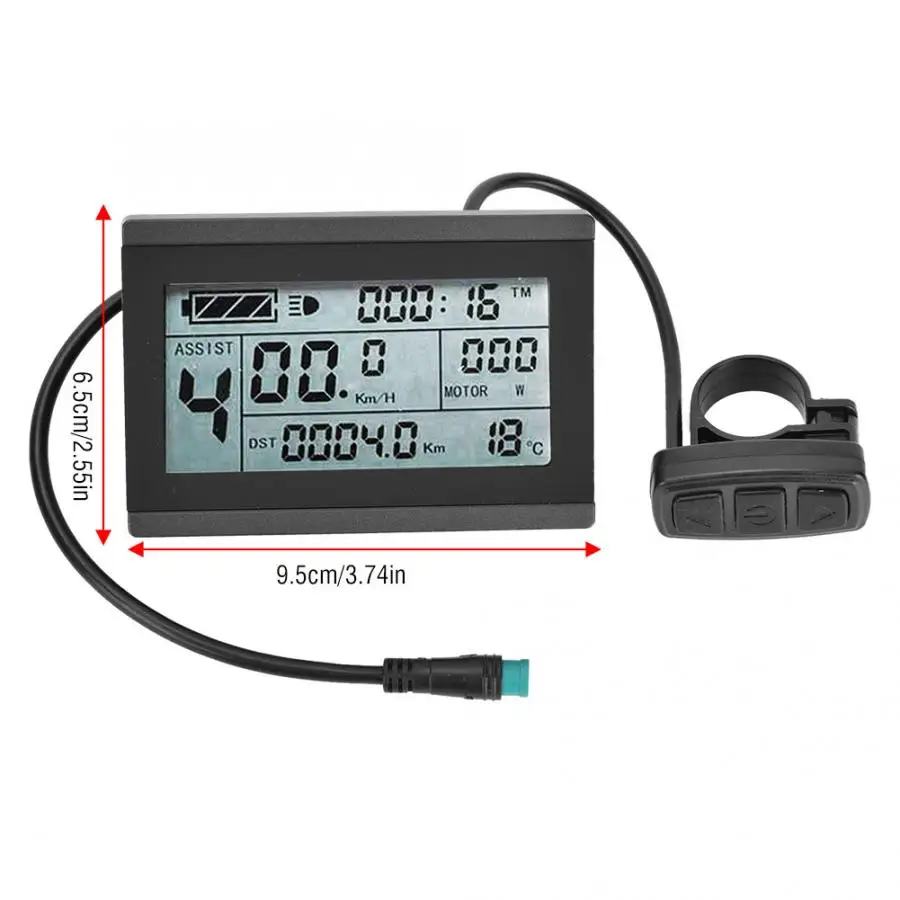 Kt-lcd 3 Пластиковый Электрический ЖК-дисплей с водонепроницаемым разъемом для модификации велосипеда для аксессуаров для электрического велосипеда
