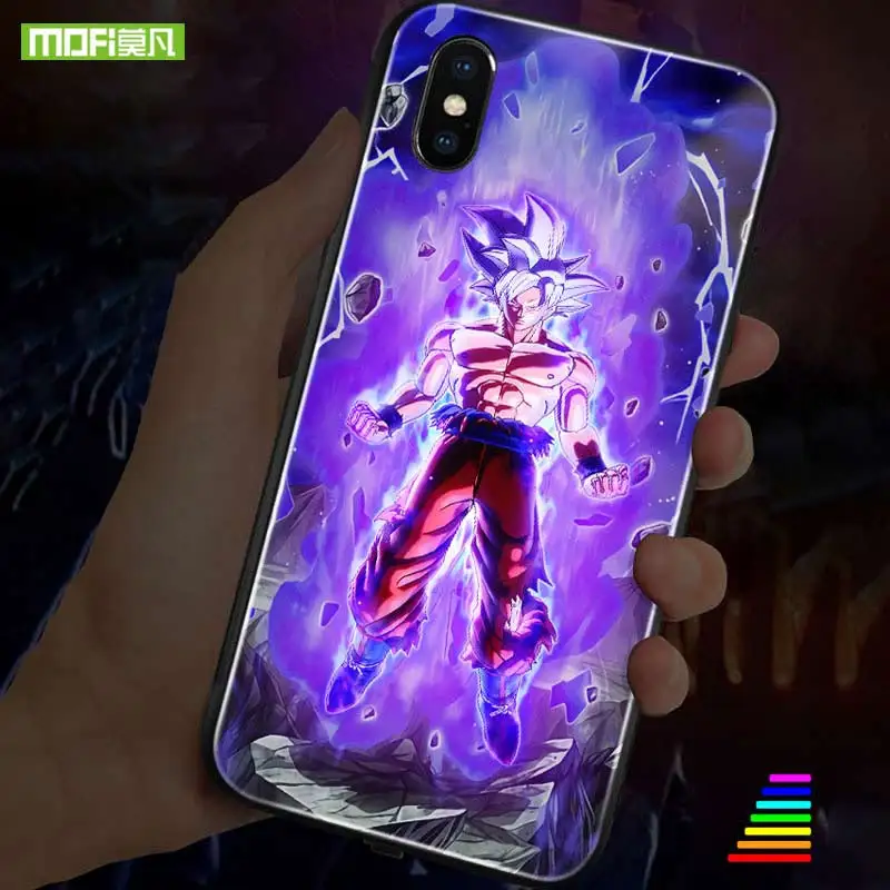 Умный светодиодный светящийся чехол для телефона iPhone XR XS MAX с рисунком Dragon Ball