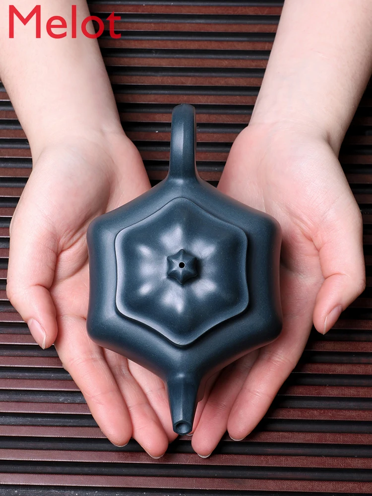 

Yixing Purple Clay Teapot Famous Xu Peng Full Handmade Home Dark Green Mud Su Yao Teapot Tea Set