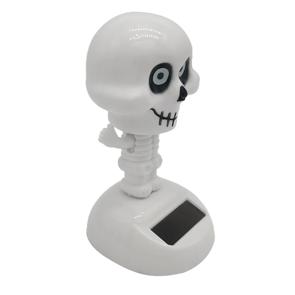 Cute Solar Powered Dancing Skeleton Bobble Toy   for Home, Desk, Car Ornament