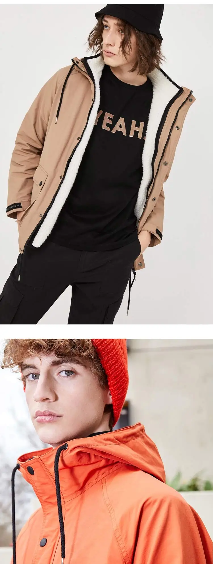 JackJones Мужская парка пальто комфорт флисовая подкладка куртка мужская одежда 219309515